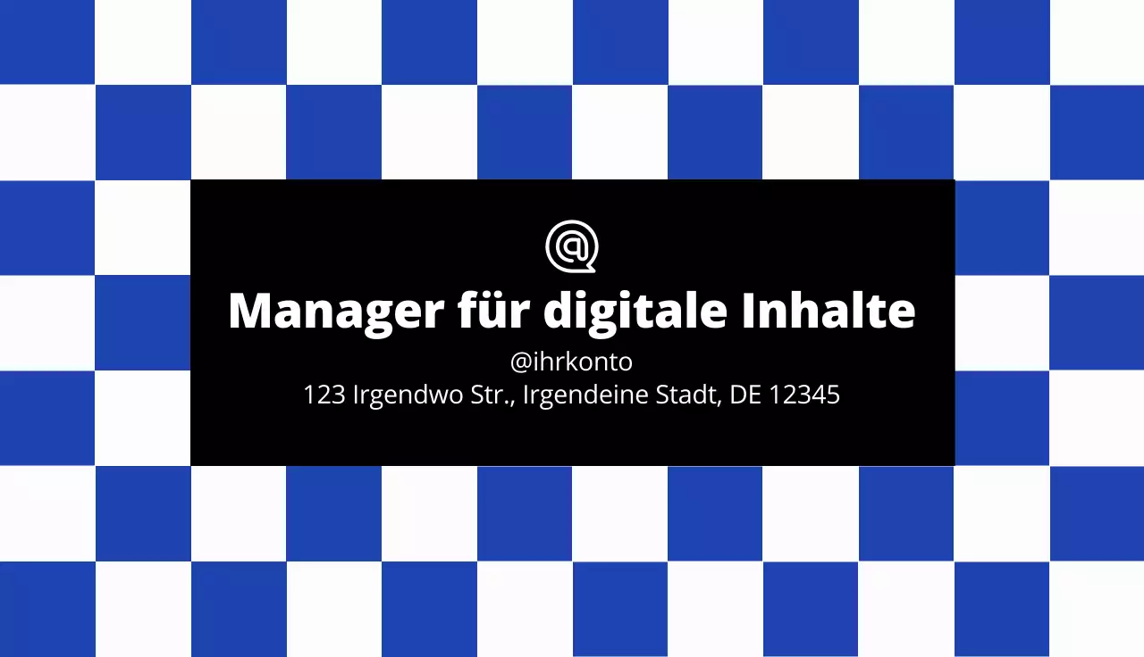 blaue moderne Visitenkarte