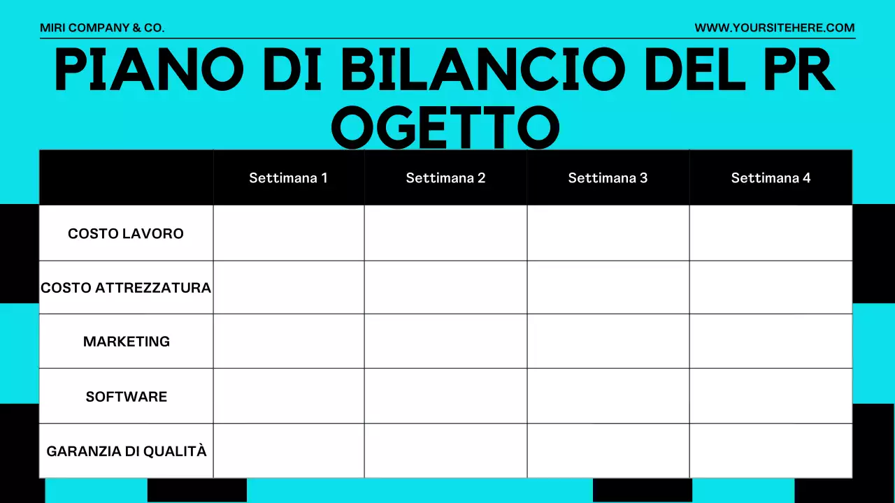 Presentazione di una proposta di progetto moderna, arancione e nera