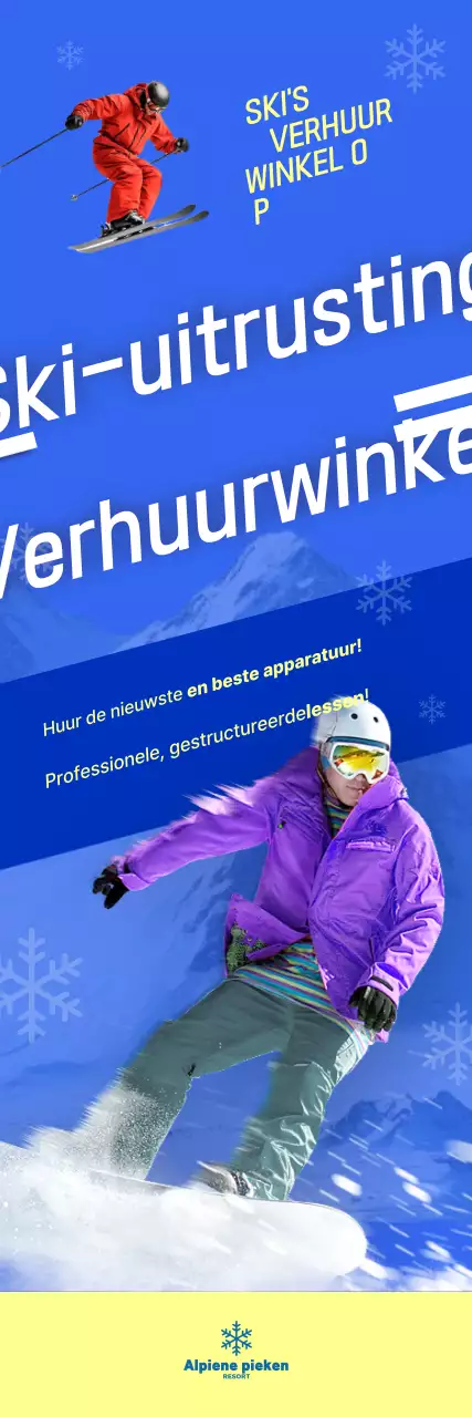 Blauwe Moderne Wintersport Banier