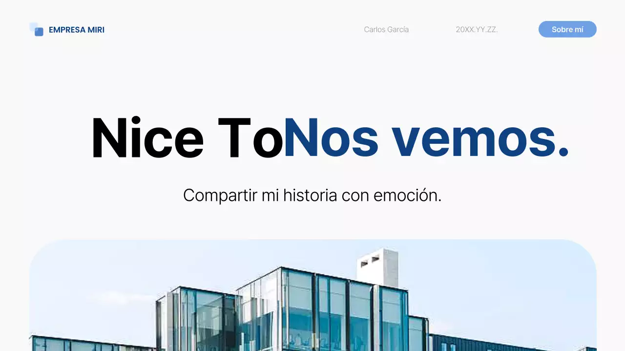 tono de autopresentación blue modern