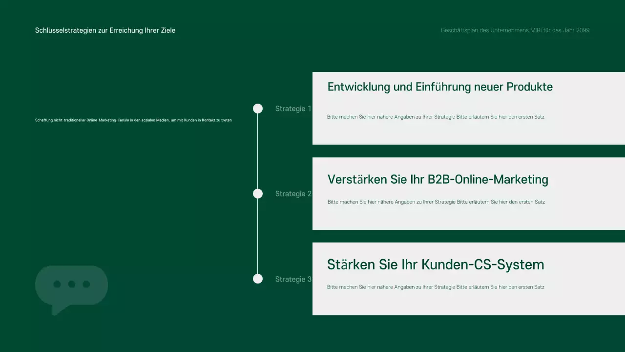 Ein sauberer, grüner und grauer Geschäftsplan für das kommende Jahr