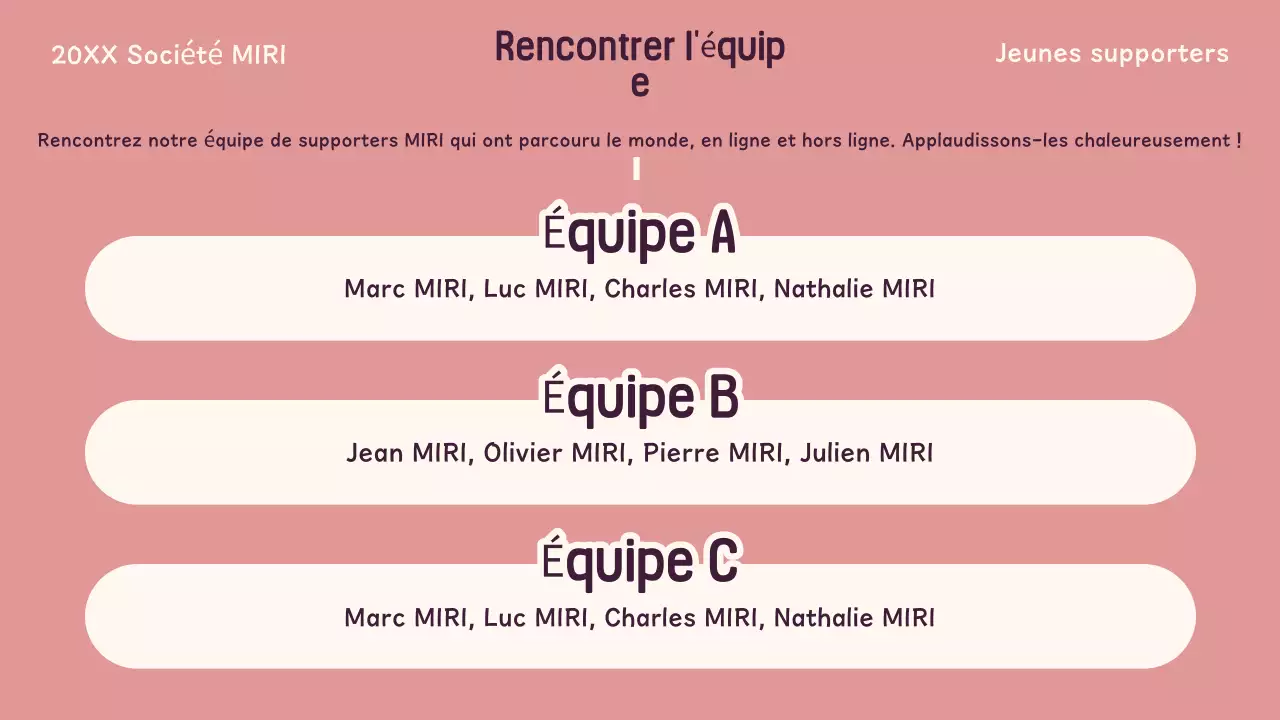 Recrutement de jeunes en rose