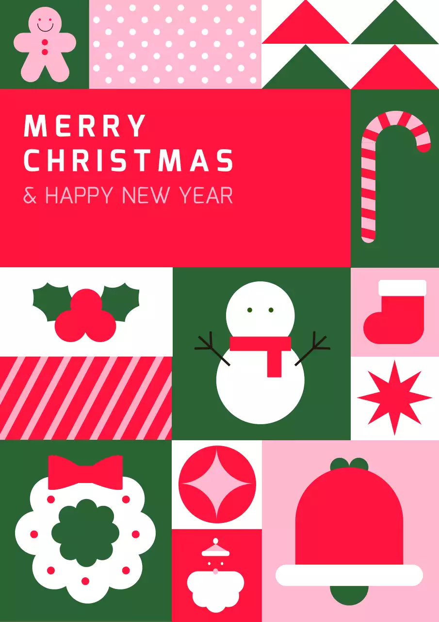 빨강 팝 크리스마스 카드