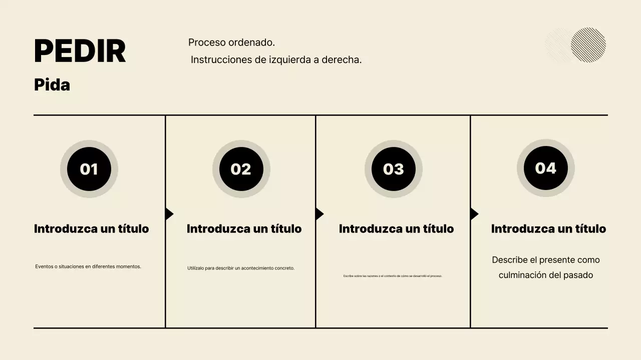 Explicación de la presentación minimalista en beige