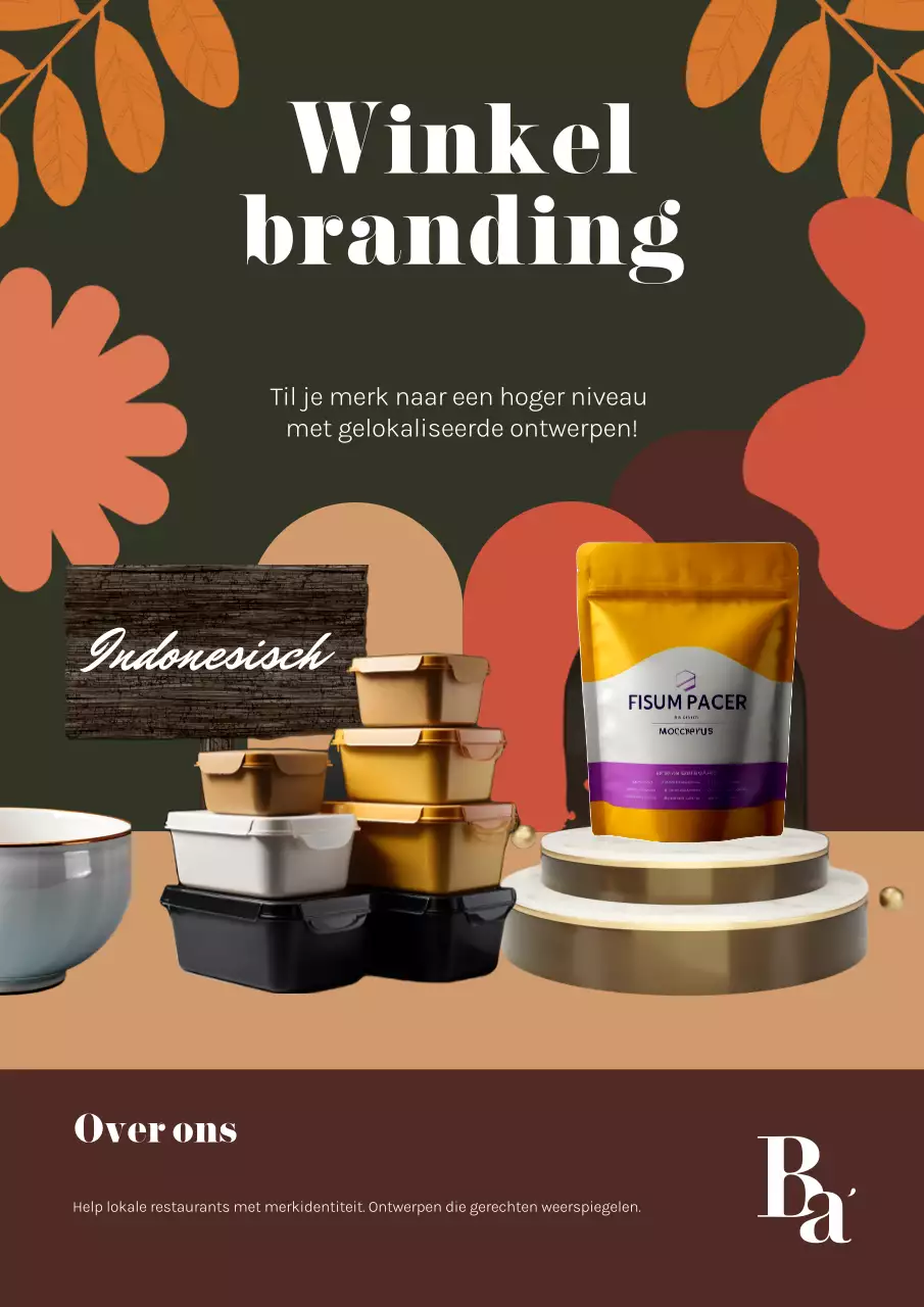 Oranje Modern Branding Advertentie