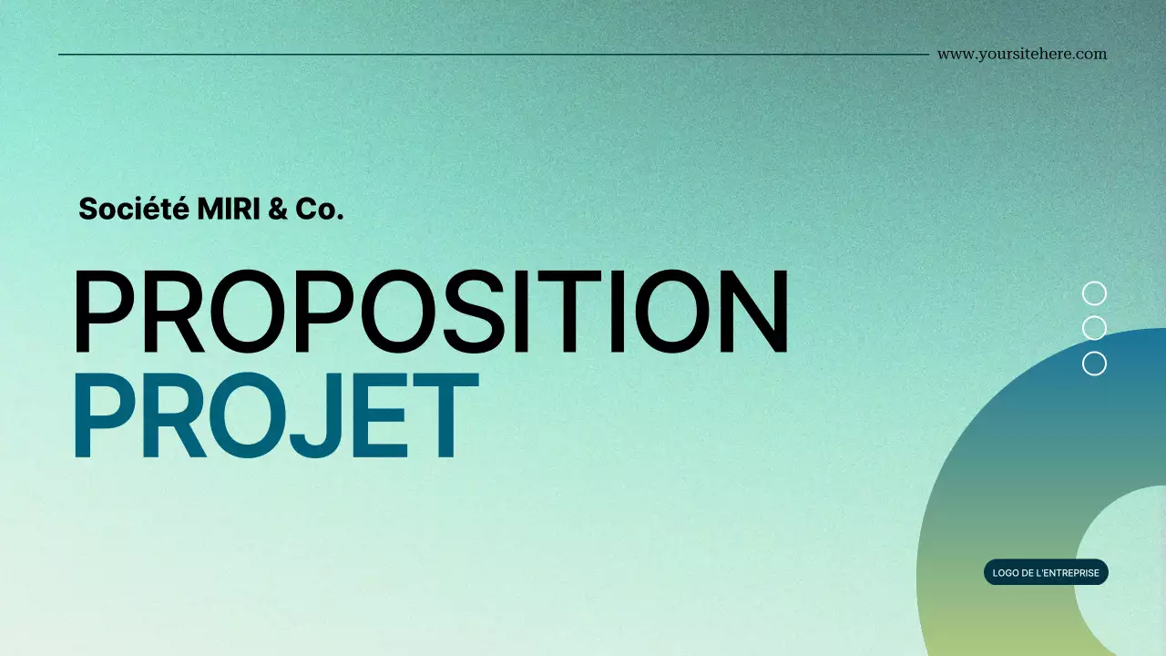 vert dégradé moderne Proposition de projet