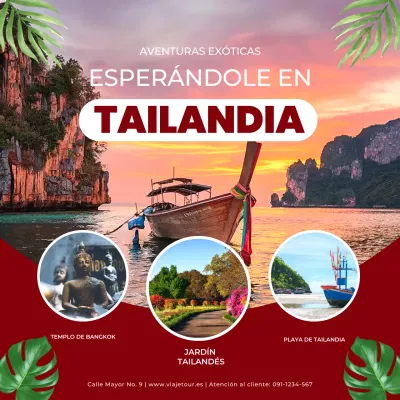 promoción de viajes al trópico granate