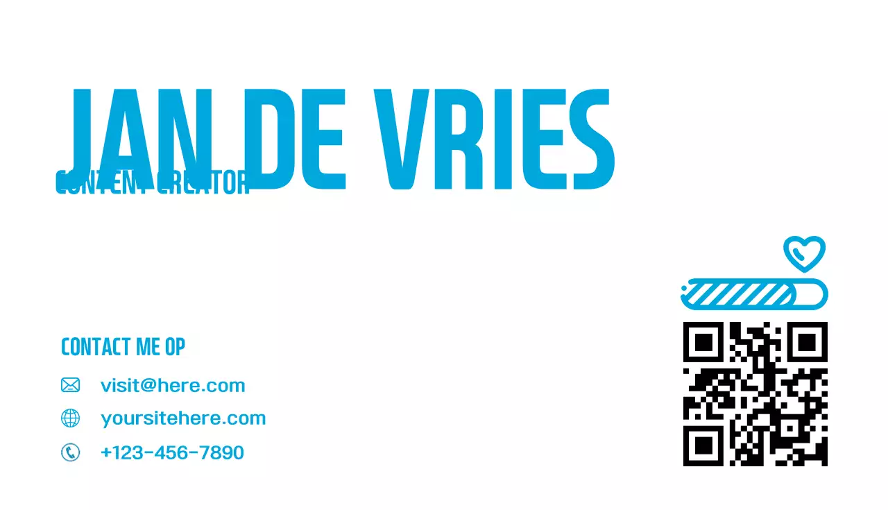 blauw modern inhoudelijk visitekaartje