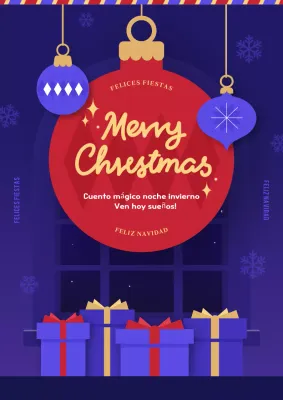 Evento navideño Blue Simple