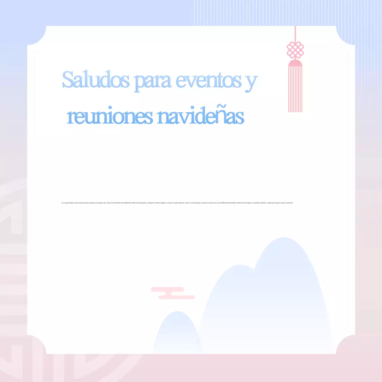 Azul claro Felicitaciones navideñas sencillas