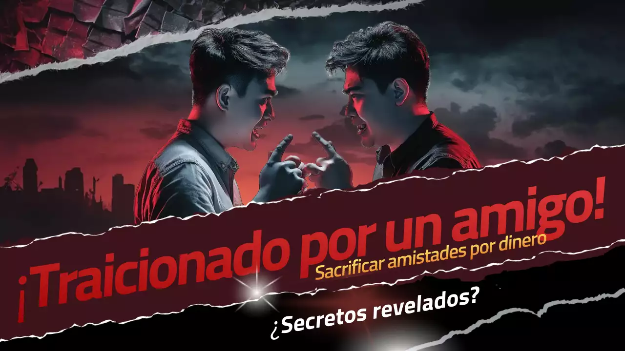 anuncio dramático rojo de la amistad