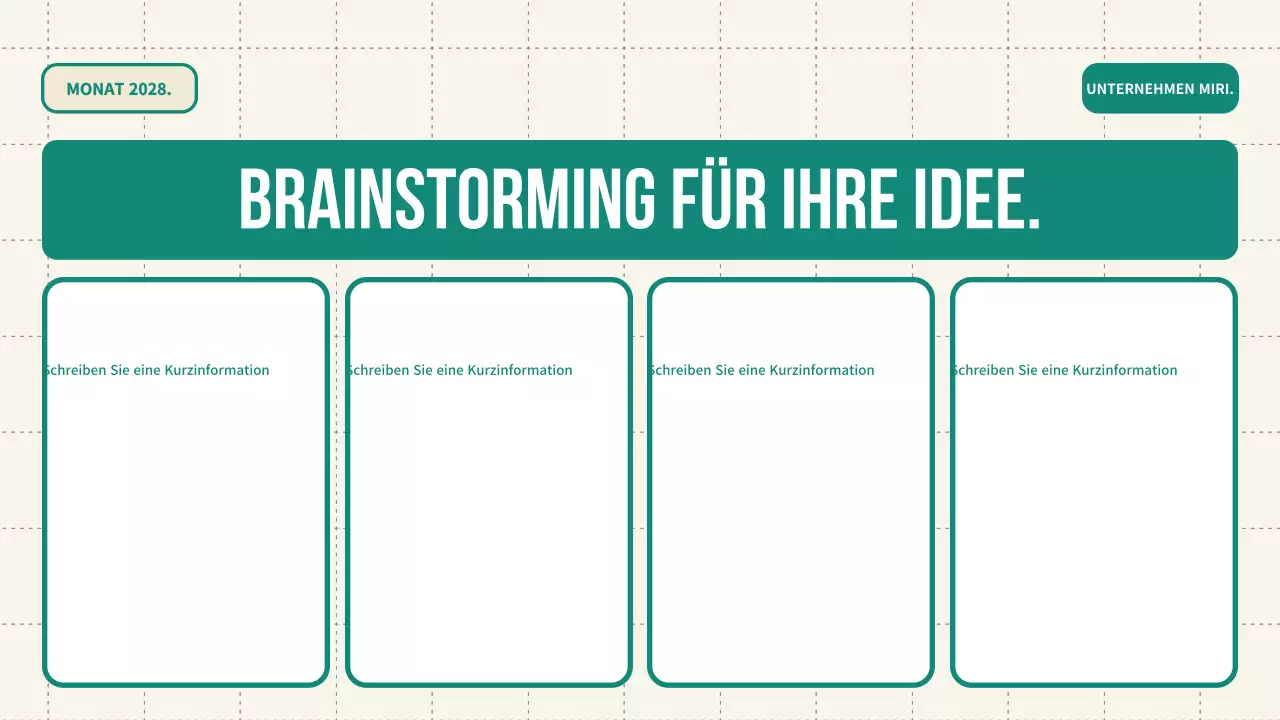 Leitfaden für grünes modernes Brainstorming