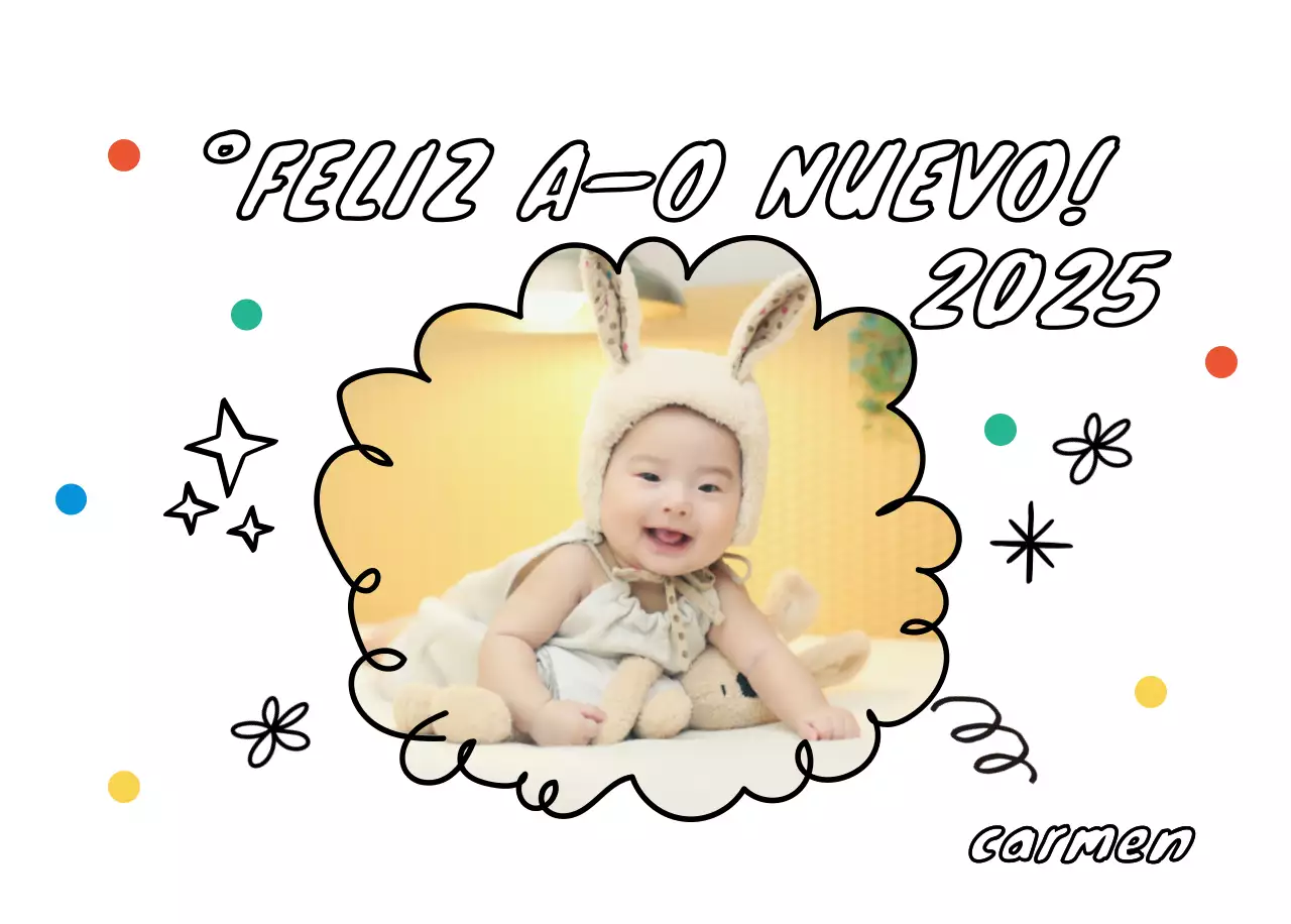 Bonito calendario con fotos de Año Nuevo