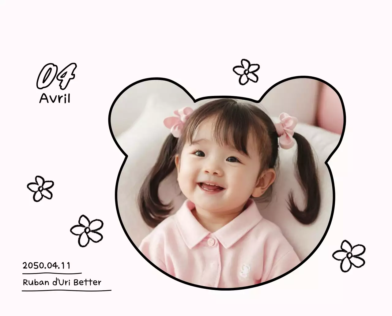 Calendrier photo jaune mignon