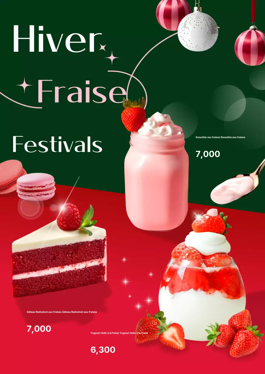 Promouvoir les desserts pop rouges