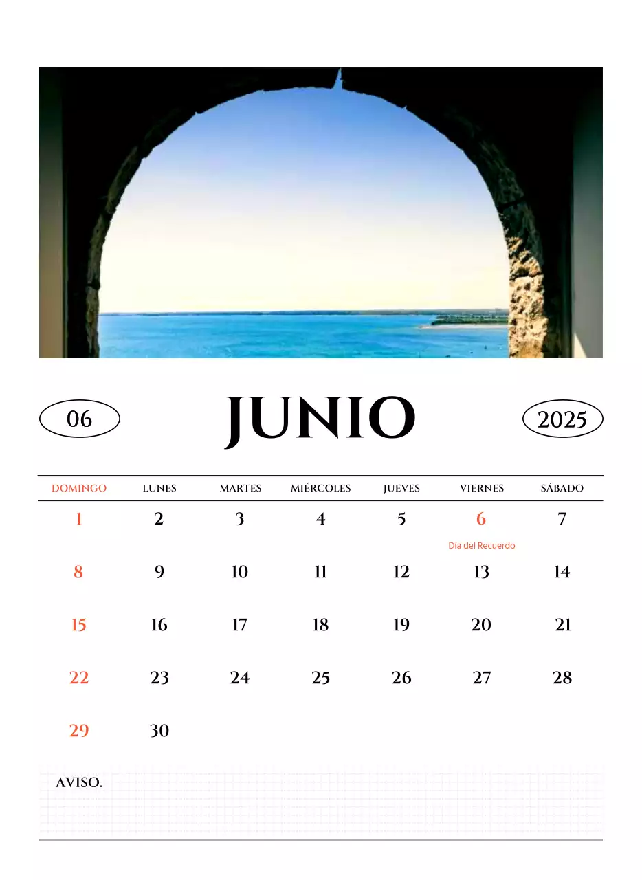 Calendario de pared de estilo sencillo con concepto de fotografía de viajes emocional en blanco y negro
