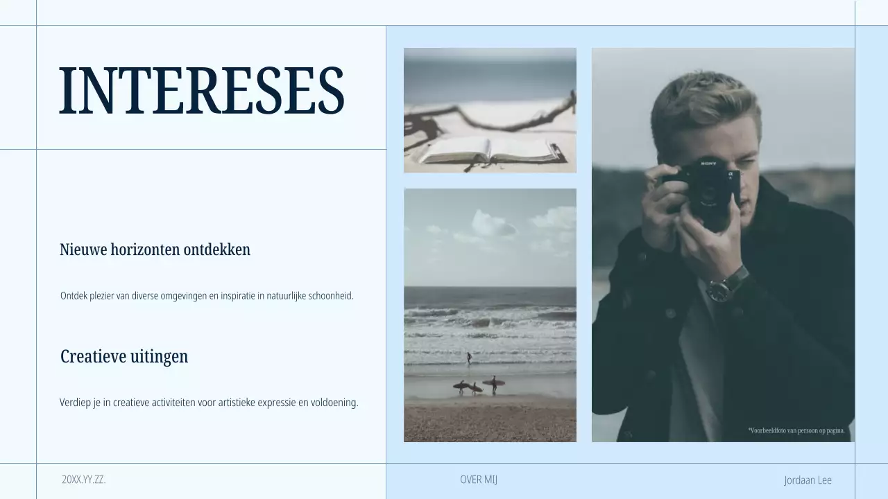 blauw modern zelf-introductie portfolio