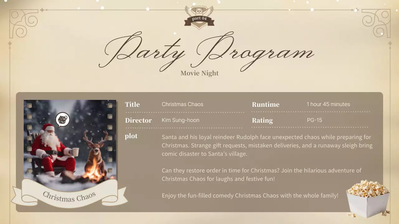 Beige Vintage Christmas Invitation Presentation