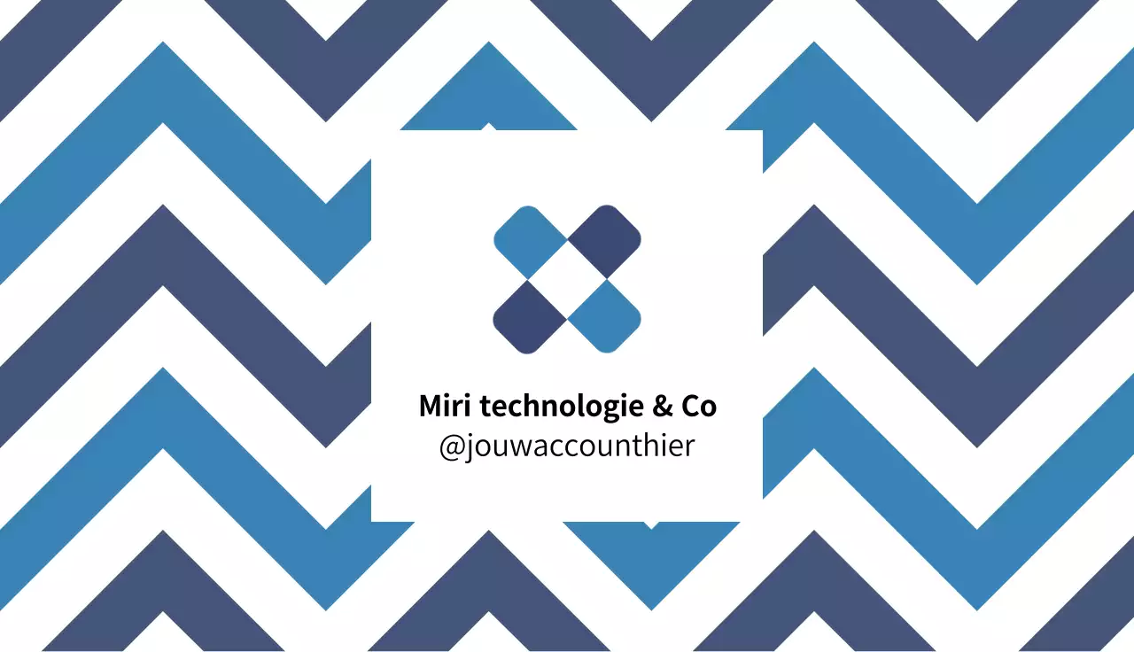 blauw modern visitekaartje