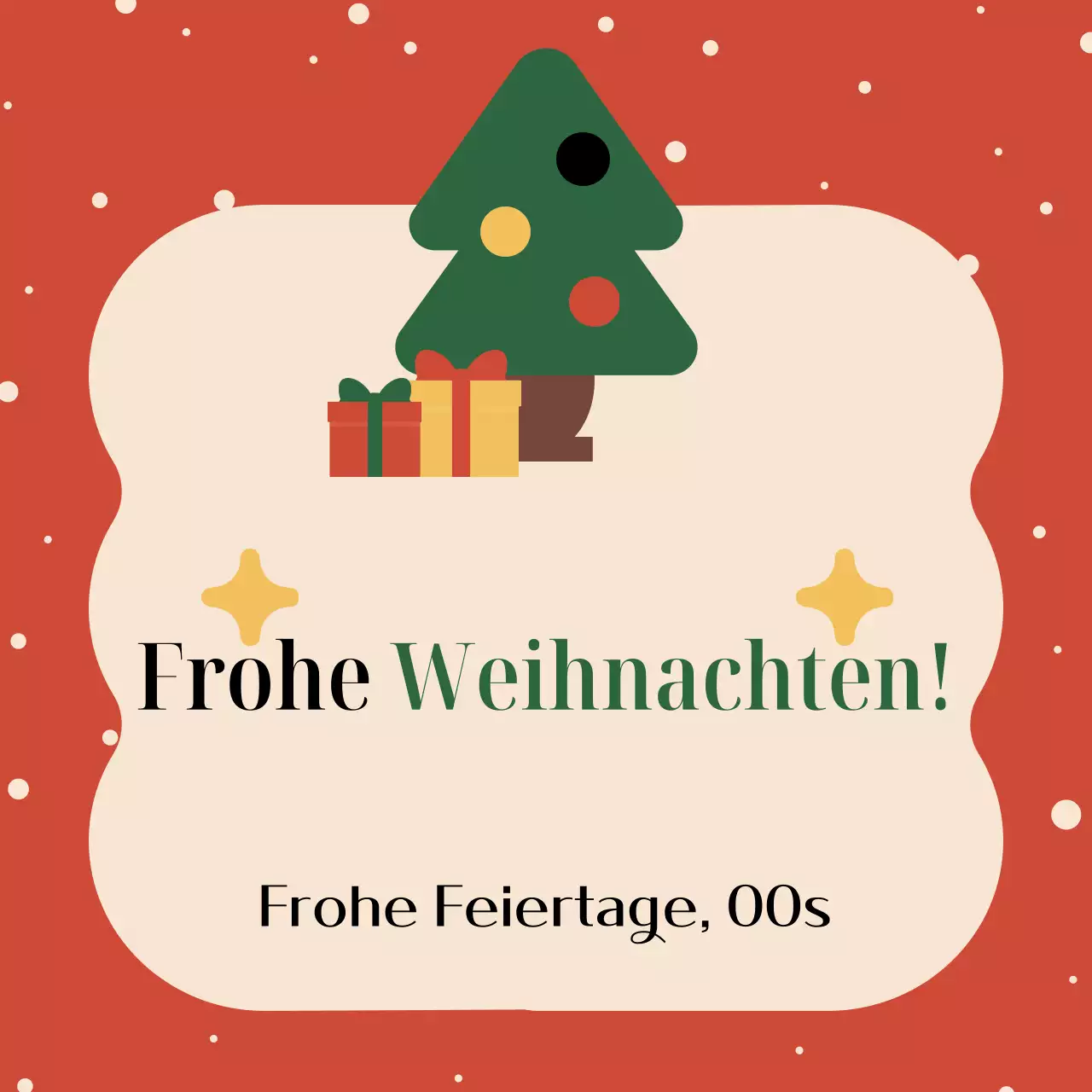 Rote Vintage-Weihnachtsplanung