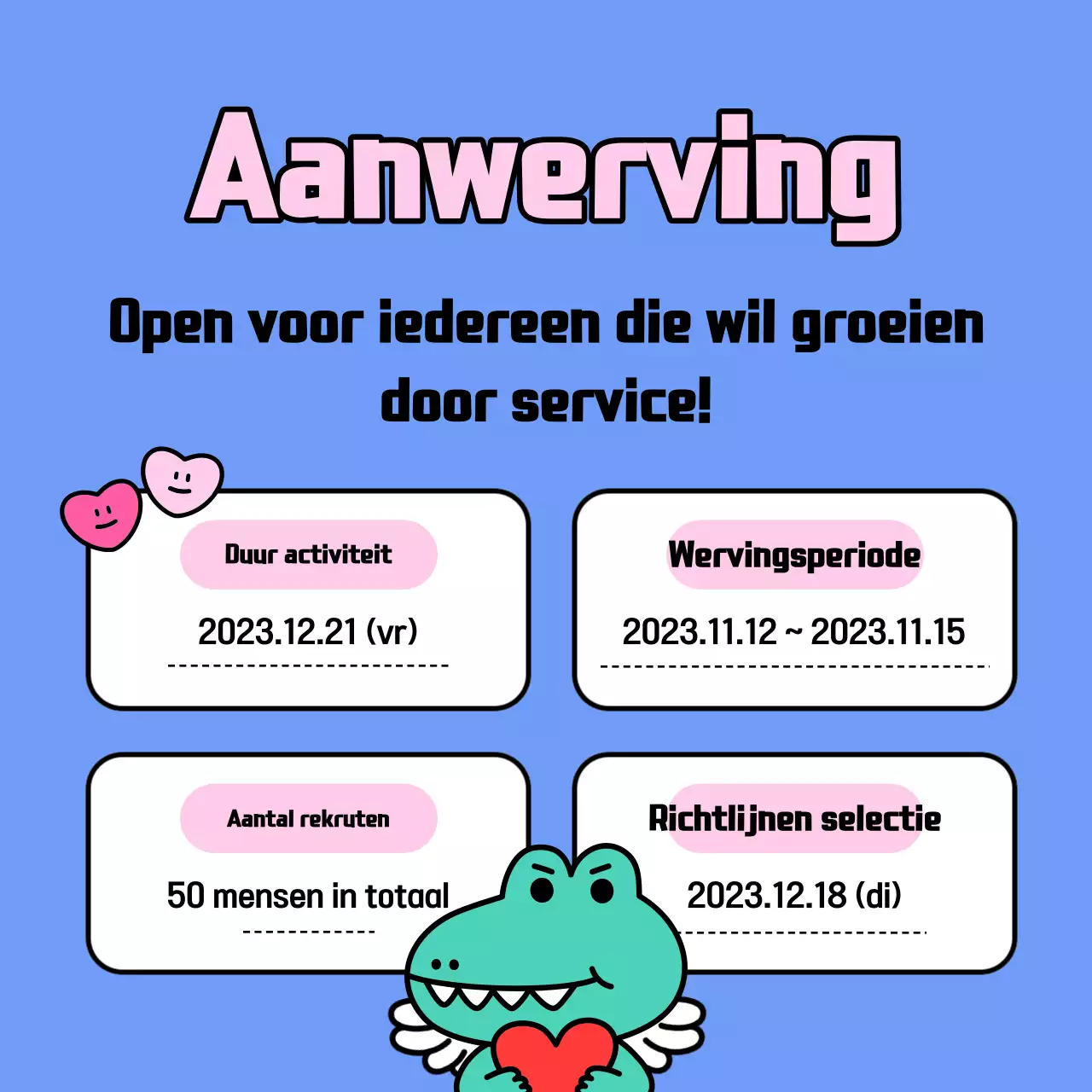 Roze vakantie vrijwilligerswerk