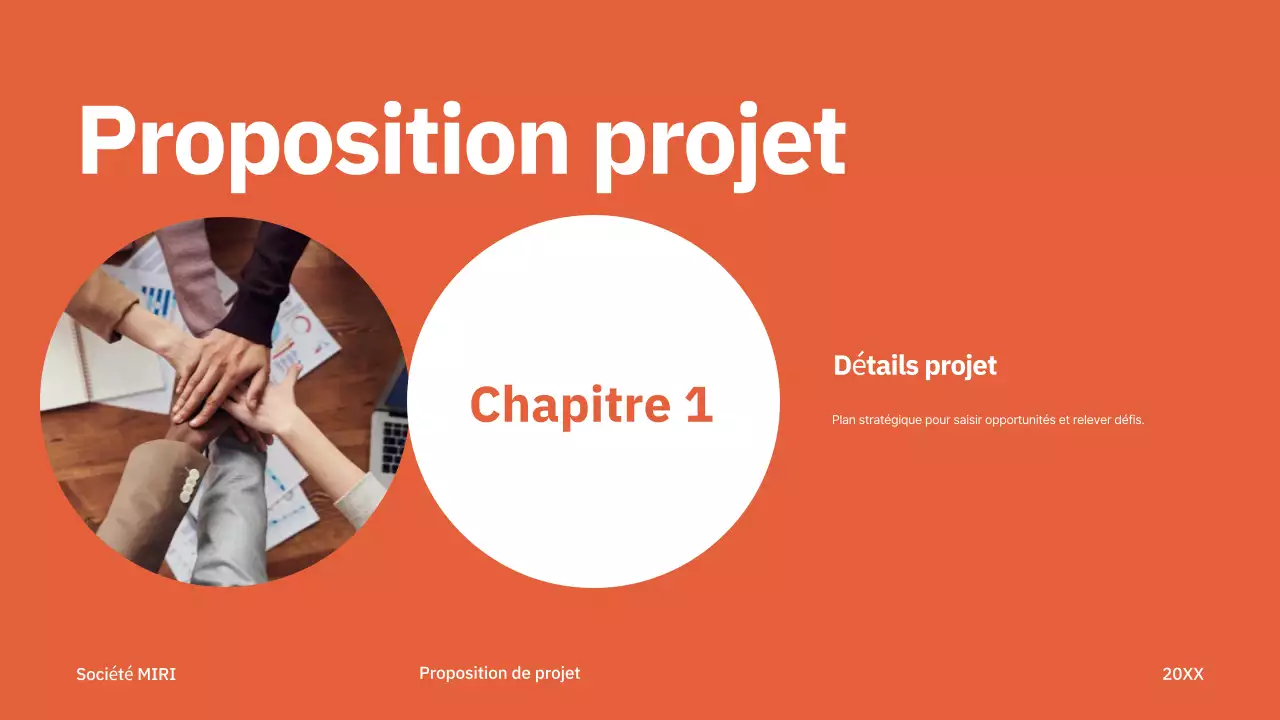 rouge moderne proposition de projet entreprise