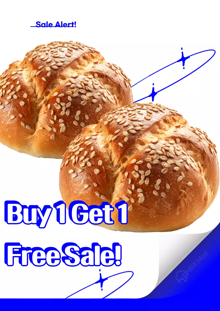 Poster quảng cáo bánh mì Blue Trendy