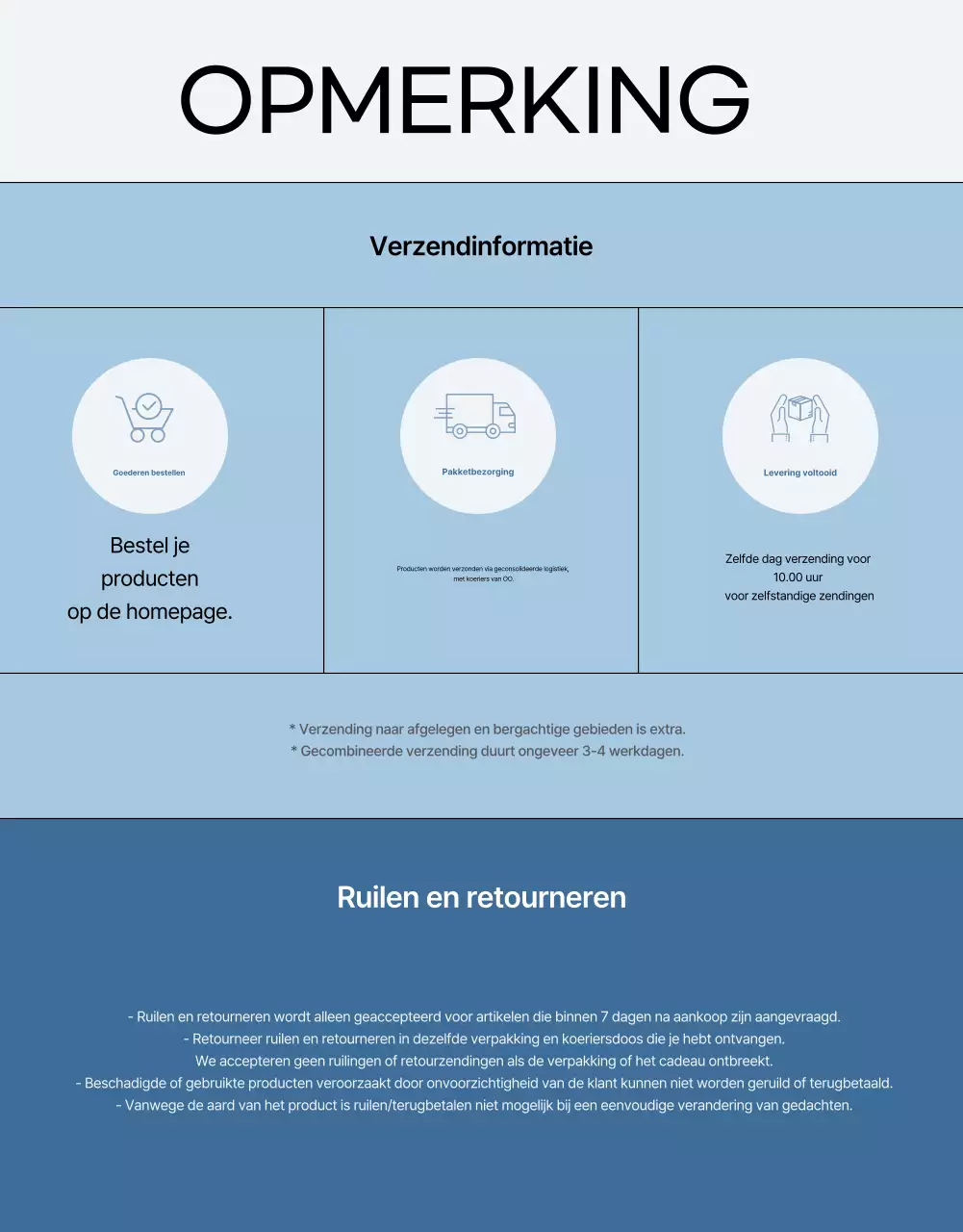 Lichtblauwe moderne mode advertentie