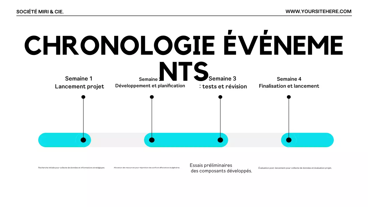 Présentation moderne d'une proposition de projet Orange Noir