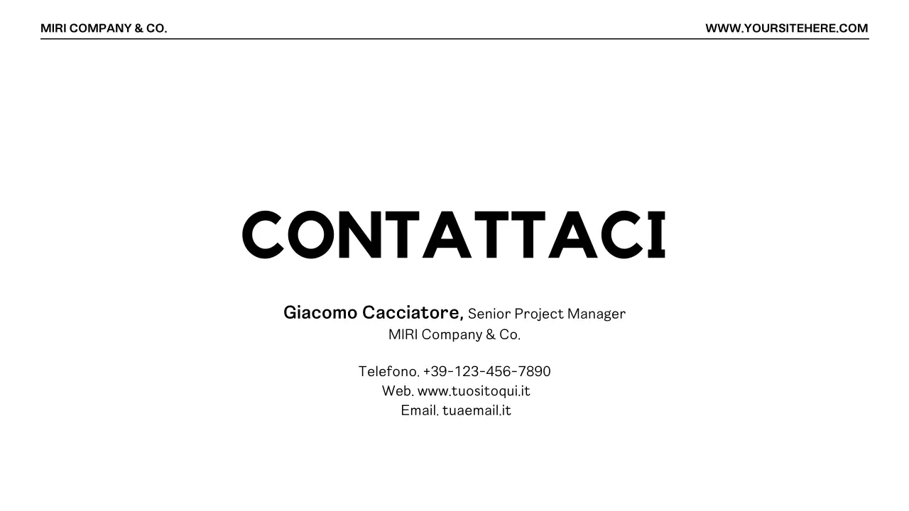 Presentazione di una proposta di progetto moderna, arancione e nera