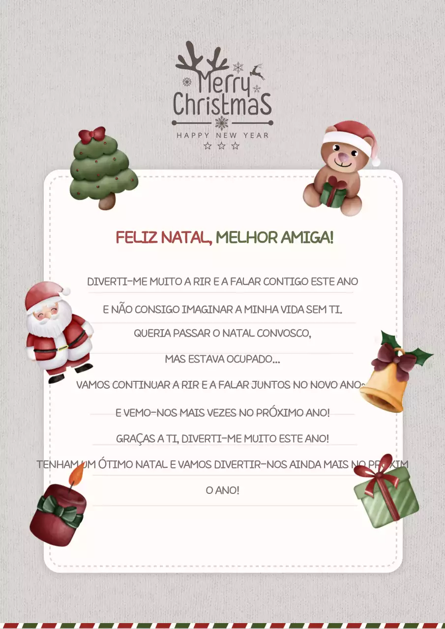 Postal de Natal acolhedor em cinzento