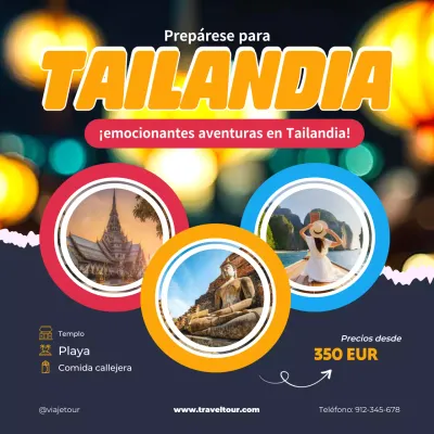 promoción de viajes orange modern