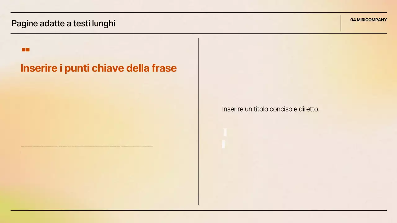 Documentazione della presentazione semplice arancione