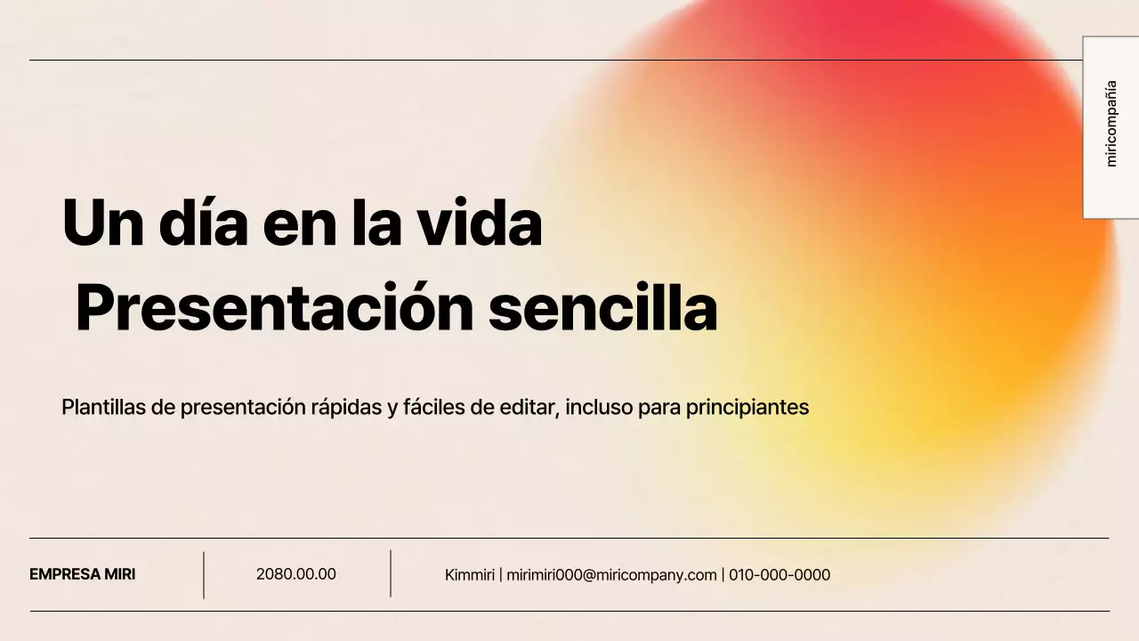 Documentación sobre Orange Simple Presentation