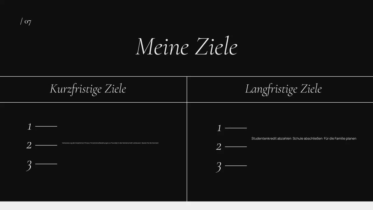 schwarze Minimal-Biografie-Mappe