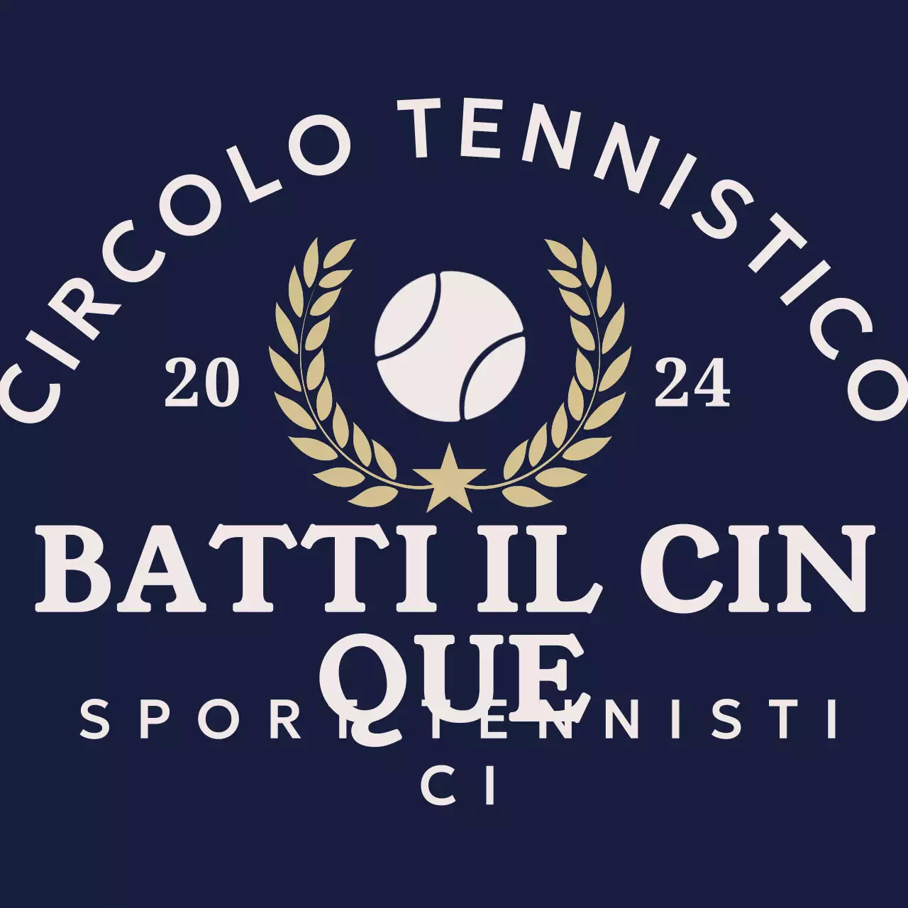 Logo tennis classico blu navy