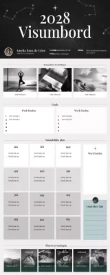 zwarte minimalistische planner checklist