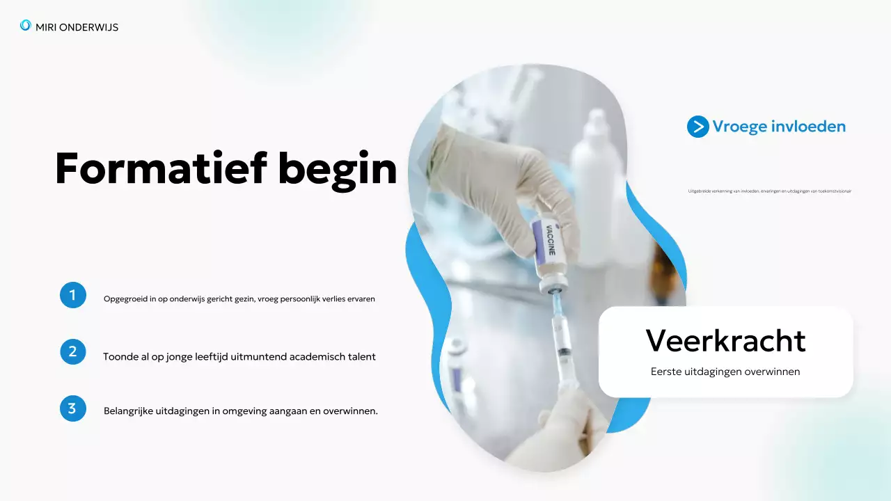 blauw modern onderwijs biografie lezing