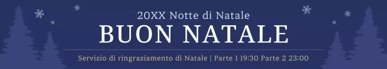 Guida al servizio natalizio classico blu navy