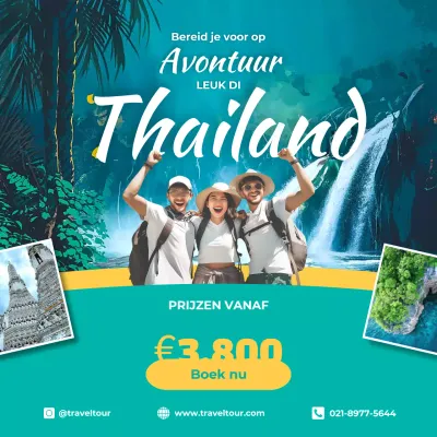 teal moderne reispromotie