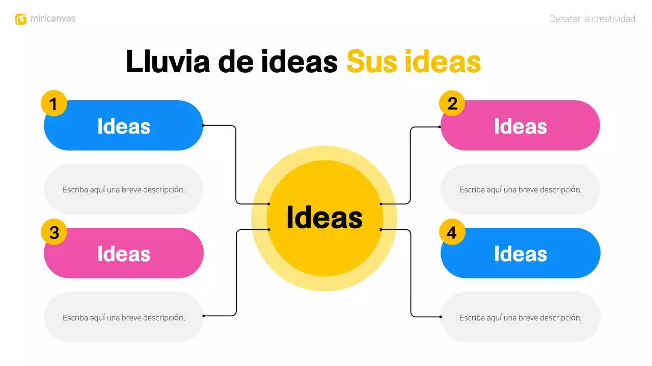colorido y moderno diseño de brainstorming
