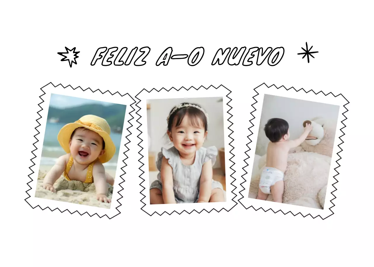 Bonito calendario con fotos de Año Nuevo