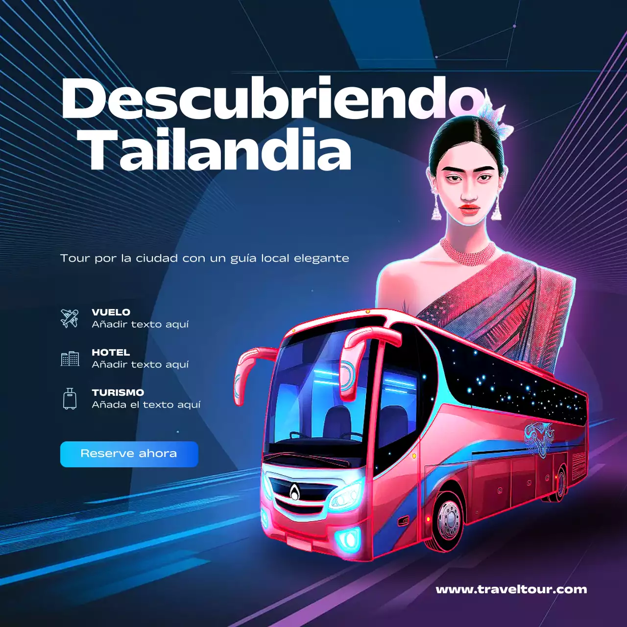 promoción de viajes blue modern