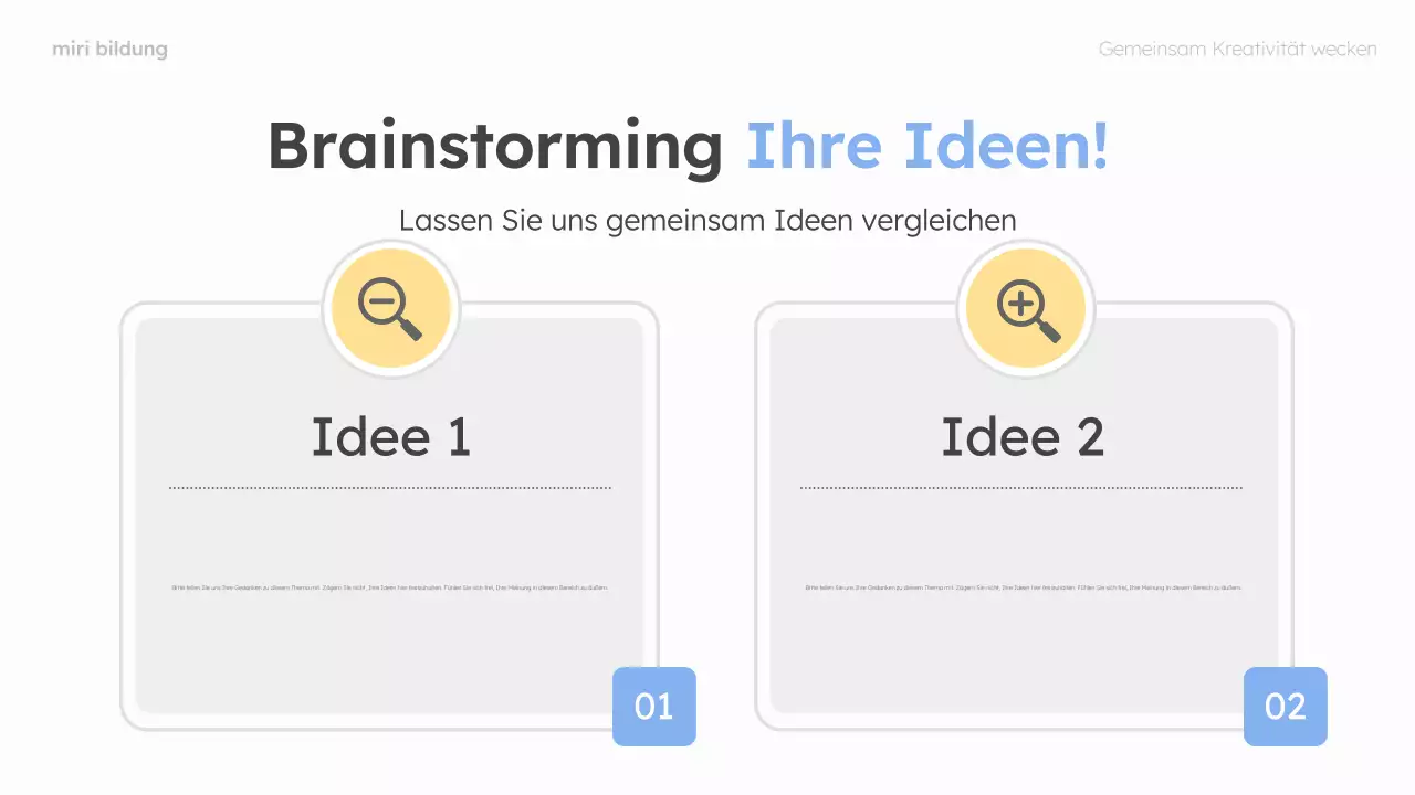 mint und rosa modern brainstorming guide layout