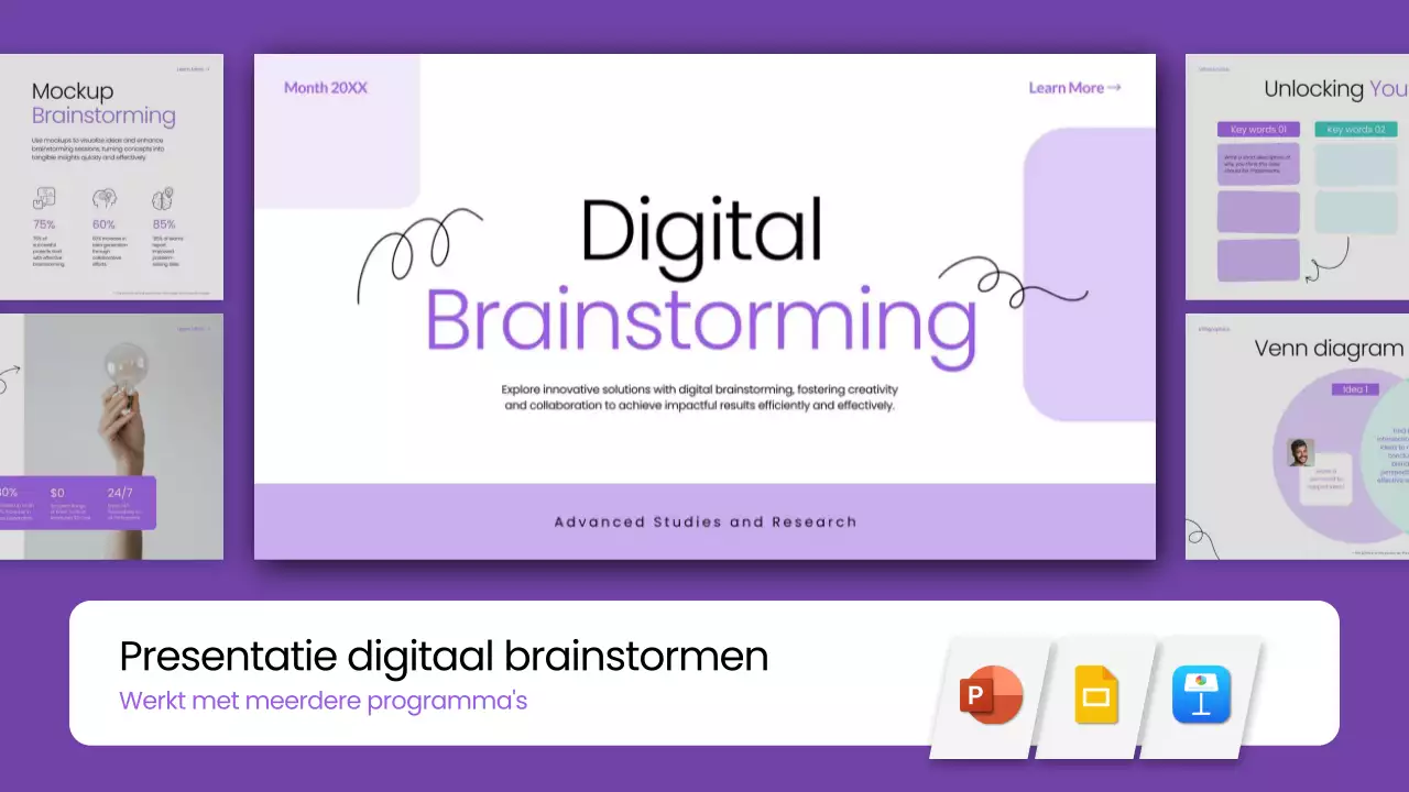 Paarse basisgids voor digitaal brainstormen