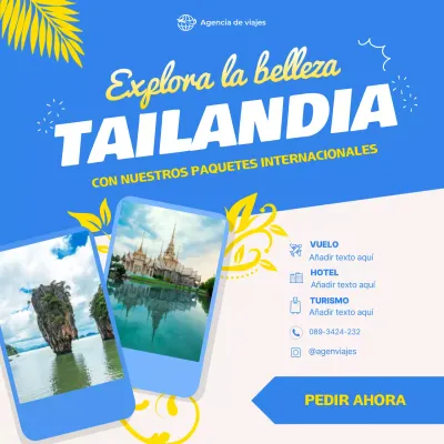 promoción de viajes blue modern