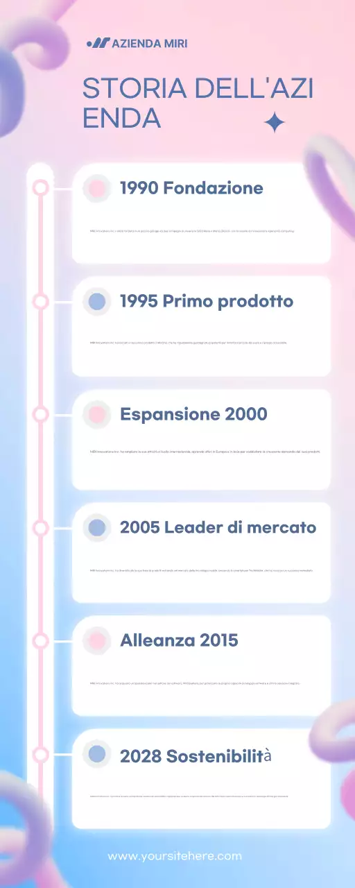 annuncio di storia aziendale rosa moderna
