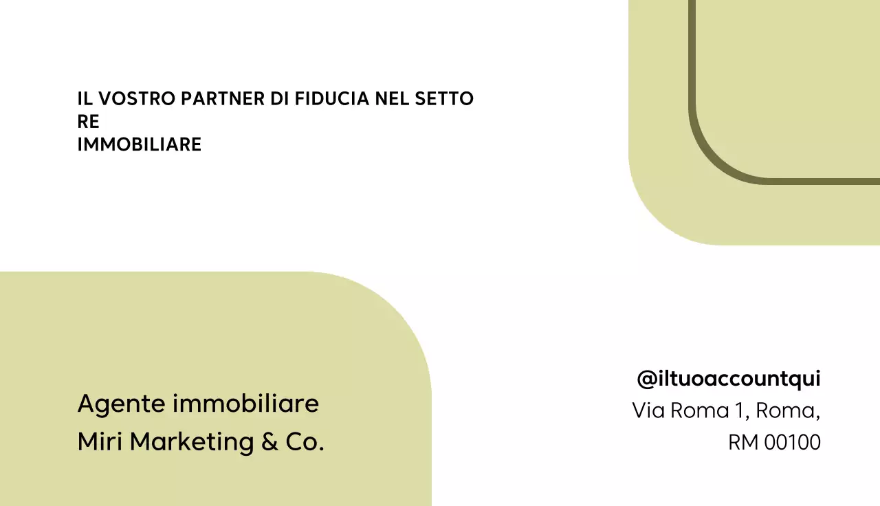 scheda immobiliare verde moderna