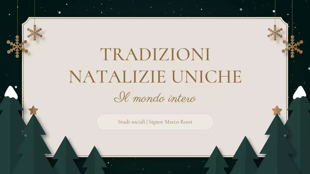 presentazione verde tradizionale delle festività