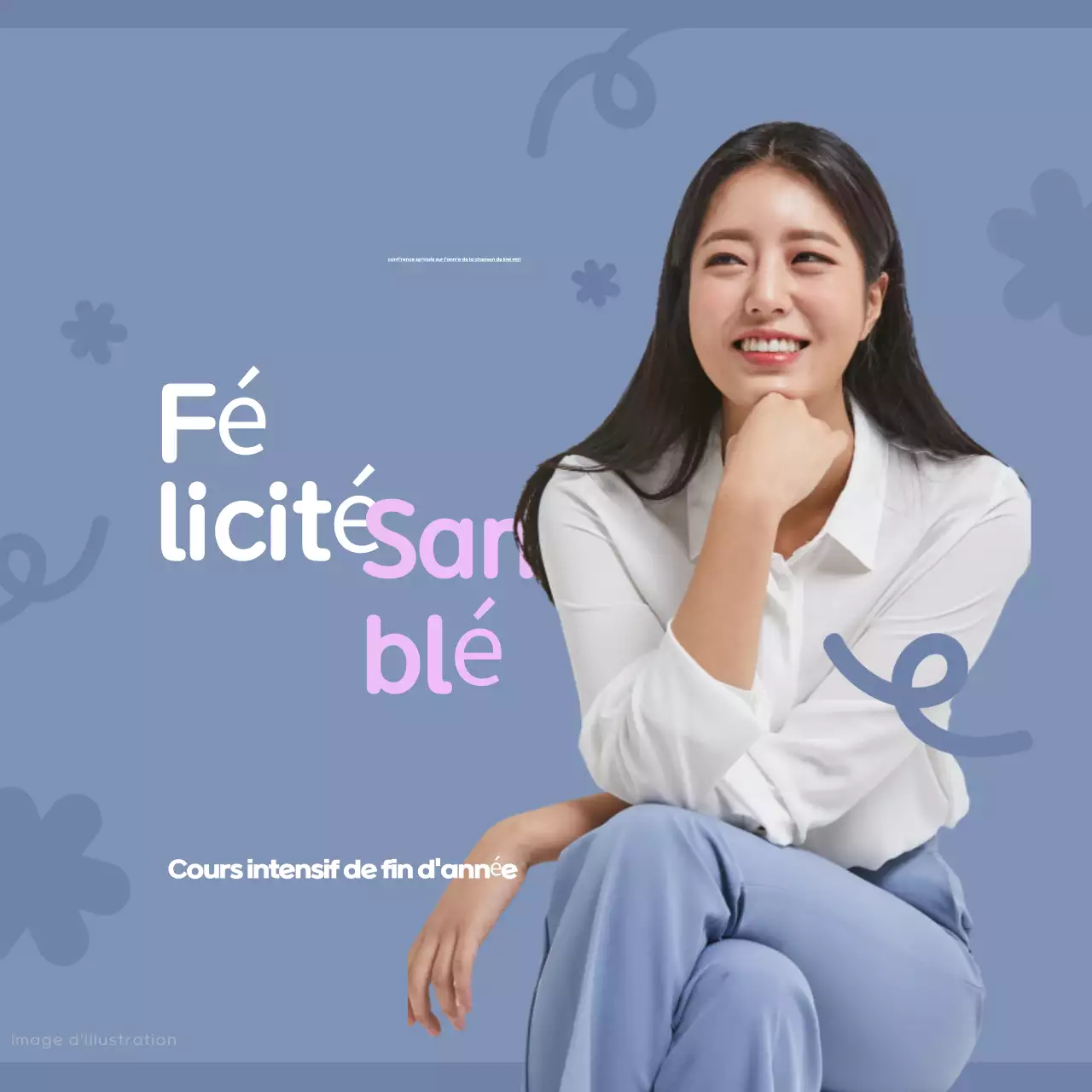 Annonces de conférences modernes bleu clair